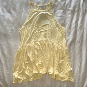 Yellow flowy tank top